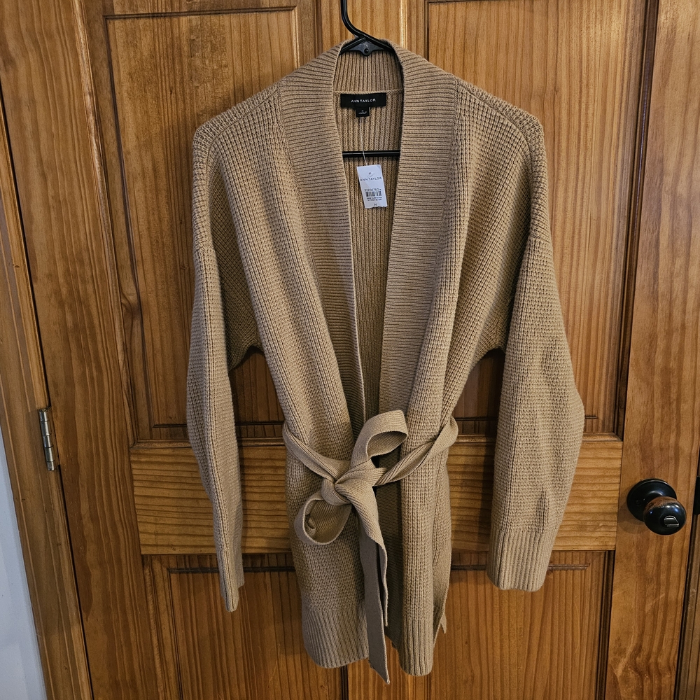 Tan Cardigan Sweater